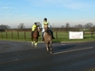 (No 11) Susan Moroney on Dwyfach Iwan & (No 12) Susan Carter on Dillon leaving the venue at the start of their ride